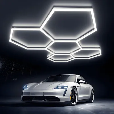 Produktbild von 5er-Pack Hexagon LED Deckenleuchte Größere, 220W LED Wabenleuchte, geeignet für Garagen, Fitnessstudios, Salons, Studios und Autowerkstatt