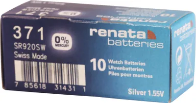Produktbild von RENATA Silberoxid-Knopfzellen, 0% Quecksilber, 10 Stk., R301-R399