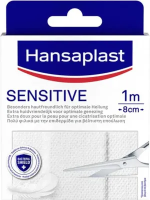 Obrázek produktu pro Hansaplast Sensitive Plaster Hypoalergenní 1mx8cm, 1 ks sádry