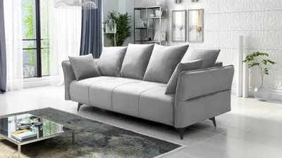 Produktbild von Schlafsofa Sofa 3-Sitzer SADIE Stoff Element Hellgrau