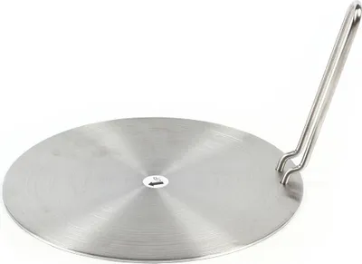 Produktbild von Indukční adaptérová deska Indukční adaptér 24 cm Pro indukční varnou desku Nerezová ocel s rukojetí Stříbrná barva