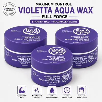 Produktbild von Red One Purple Aqua Hair Wax 3er Set – 3x150ml Haarwachs