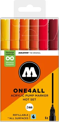 Image de Marqueur acrylique Molotow One4All 127HS Hot Set