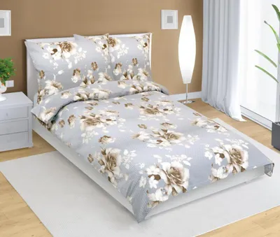 Obrázok produktu pre Krepové posteľné prádlo – kávová – 140 x 220, 70 x 90