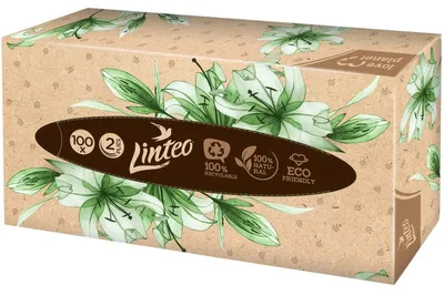 Image de Mouchoirs en papier satiné Linteo dans une boîte