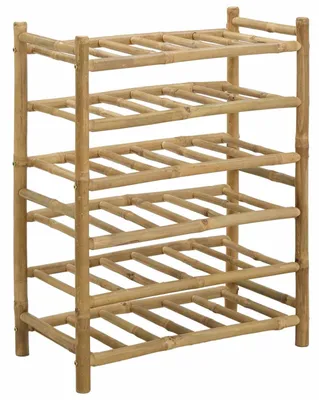 Image de Étagère à vin Naturel 57 x 29,5 x 72 cm Bambou