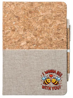Produktbild von Huuraa Notizbuch A5 Wanna Bee with you. Bienen 80 Blatt inkl. Kugelschreiber Tagebuch Geschenkidee