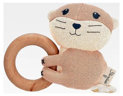 Produktbild von Greifling für Jungen aus Holz - Babyspielzeug, Greifspielzeug, Holzgreifring -
