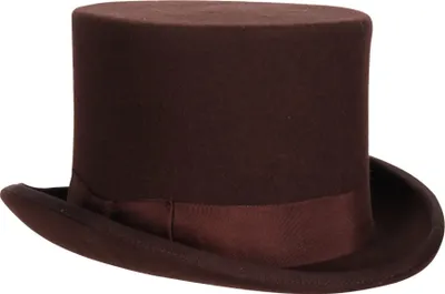 Produktbild von T2224-1300-61 braun hochwertiger Wollfilz Zylinder 14 cm hoch Gr.61