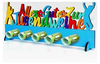 Produktbild von Geldgeschenke zur Jugendweihe aus Holz, Verpackung für Geldgeschenke, Geschenke zur Jugendweihe für Jungen und Mädchen, Glückwünsche zur Jugendweihe
