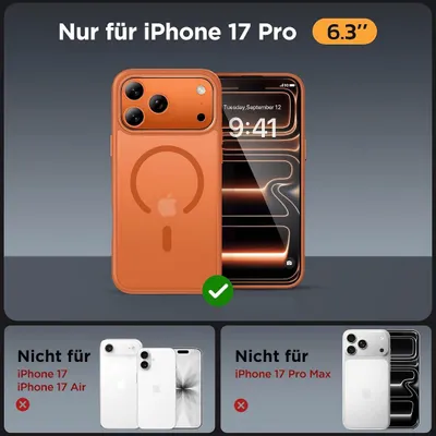 Produktbild von MagSafe Hülle für iPhone 17 Pro Magsafe Schutz Tasche Magnet Slim Cover Case Bumper