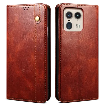 Obrázek produktu pro Pouzdro pro Motorola Edge 50 Ultra kožené flip pouzdro peněženka s funkcí stojánku červené