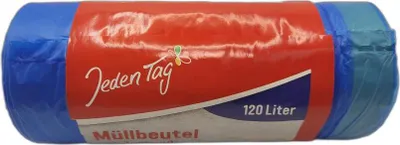 Produktbild von Jeden Tag Müllbeutel mit Zugband 120ltr. (15 St)
