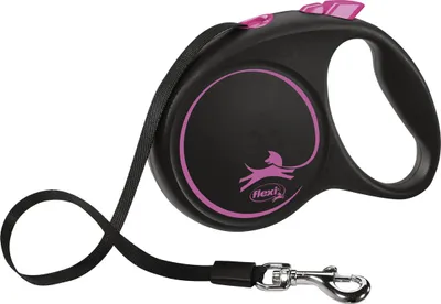 Obrázek produktu pro Vodítko FLEXI Black Design M pásek 5m/25kg růžová NEW