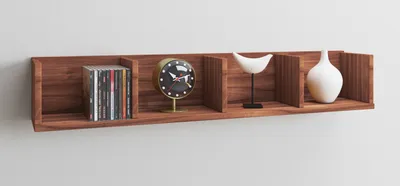 Produktbild von VCM Hängeregal "Honsa", Board für Bücher, Figuren, CDs, H 15 x B 97 x T 17 cm, Farbe Dunkelbraun