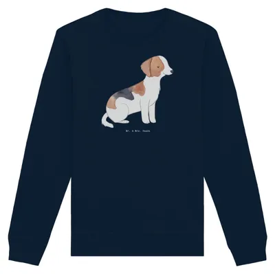 Produktbild von Mr. & Mrs. Panda Bio Baumwoll Pullover Foxhound Moment Größe S - French Navy - Geschenk, Laufhund, Pulli, Sweater, Nachhaltiger, Sweatshirt, Jagdhund