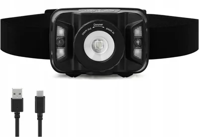Obrázok produktu pre LED čelovka Beon Blackhawk Pro, 360 lm, s batériou, USB, 5904107773056