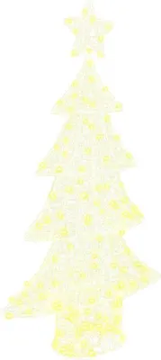Image de Sapin de Noël avec 160 LED Blanc chaud 150 cm Acrylique