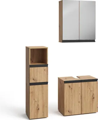 Obrázek produktu pro Koupelnový nábytek Vicco Torren Artisan 3 kusy, s midi skříní, Model 59594