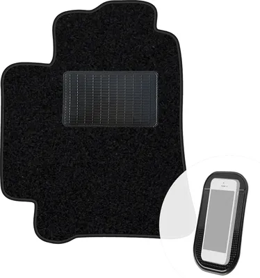 Produktbild von moto-MOLTICO Fahrer Fußmatte Auto Velours Fahrerseite Autoteppiche Schwarz Fahrermatte 1-teilig passend für Lexus IS 200 1999-2005