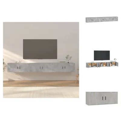 Produktbild von vidaXL TV-Wandschränke 3 Stk. Betongrau 100x34,5x40 cm -  TV-Möbel