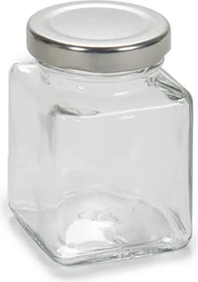 Immagine prodotto di Vasetto trasparente color argento in metallo e vetro, 100 ml, 5,6 x 7,6 x 5,6 cm (6 pezzi)
