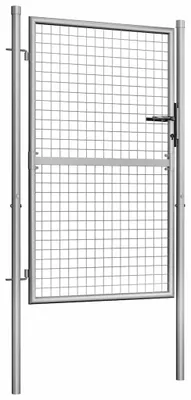 Obrázek produktu pro vidaXL Zahradní brána, pozinkovaná ocel, 105x125 cm, stříbrná barva