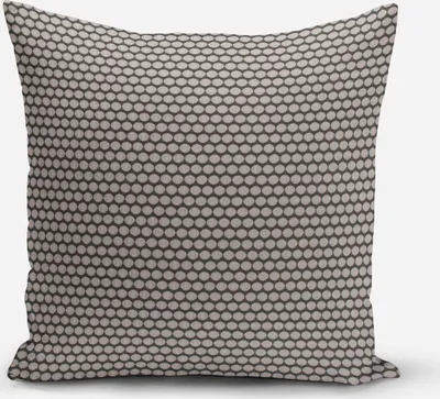 Produktbild von SCHÖNER LEBEN. Kissenhülle Jacquard Punkte schwarz silbergrau Größe 80x80cm (HxB) 80x80cm (HxB) Größe