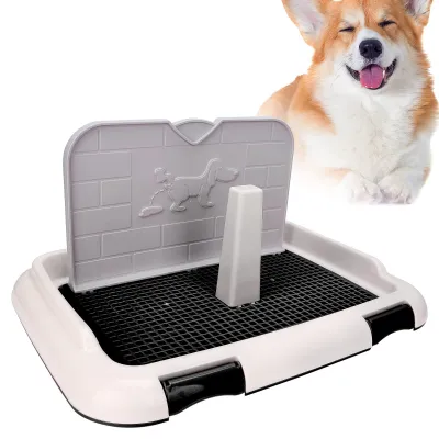 Produktbild von Hundetoilette mit Wandsimulation - Welpen-Toilette - Haustiertoilette - Trainingsset - Urinbehälter - Füße trocken und sauber halten