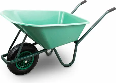 Produktbild von Bituxx Gartenschubkarre Dunkelgrün mit PVC Wanne Grün MS-17850