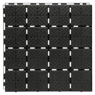 PROSPERPLAST Gehweg-Gitterplatte Easy Square schwarz 9 Stück, 1,5 m²