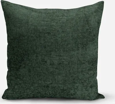 Produktbild von SCHÖNER LEBEN. Kissenhülle Thermo Soft Teddy Deluxe dunkelgrün Größe 80x80cm (HxB) 80x80cm (HxB) Größe