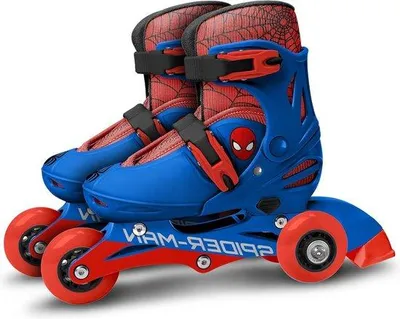 Productafbeelding van Famanu inline skates 2-in-1 voor kinderen - Spiderman, verstelbare maat 27-30