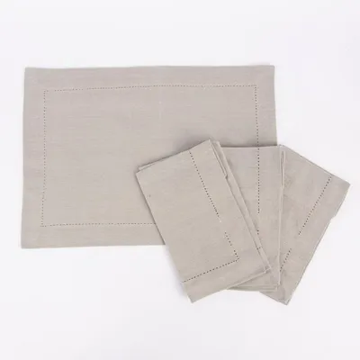 Produktbild von Linen & More Platzset 4er Set Indi einfarbig natur 50x35cm