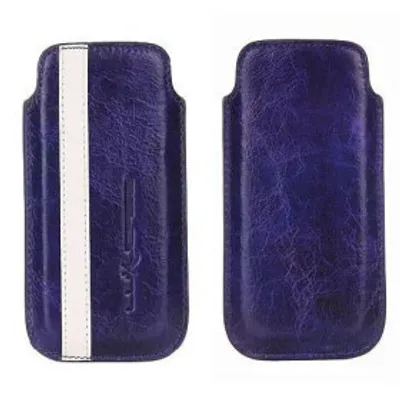 Obrázok produktu pre Kožené puzdro na mobilný telefón pre iPhone 4 4s Blue White Veľkosť M