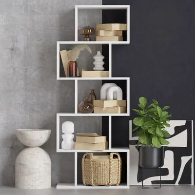 Produktbild von Skye Decor, Meriç- Meriç JUG, Weiß, Bücherregale, 150x60x30 cm, 100% Melaminbeschichtete Partikelplatte