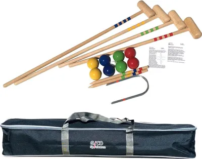 Produktbild von GICO KROBOC XL - 2 Spiele in 1 - Krocketspiel und Boccia Spiel im Set - 3109