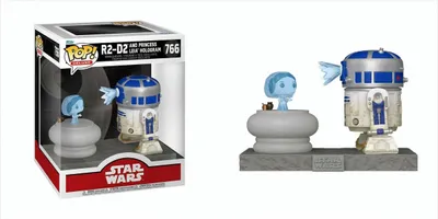 Immagine prodotto di Funko Pop! Deluxe Star Wars: Figurki R2-D2 z Hologramem Księżniczki Lei