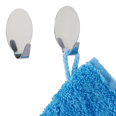 Produktbild von Maxi-Wandhaken Edelstahl glänzend 2er Set