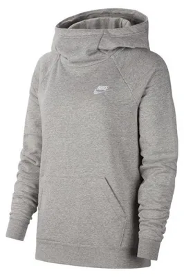 Produktbild von Nike - "Essentials" Kapuzenpullover Weiter Stehkragen für Damen MR436 (S) (Grau/Silber)