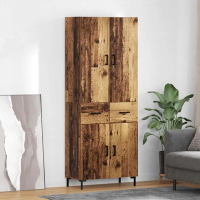 Obrázek produktu pro vidaXL Highboard old wood 69,5 x 34 x 180 cm materiál na bázi dřeva