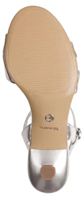 Produktbild von Tamaris Damen Sandalette mit rutschfestem Stilettoabsatz 1-28314-46, Größe:38 EU, Farbe:Silber