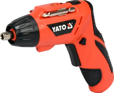 Obrázok produktu pre Yato YT-82760, Elektrický skrutkovač, Rukoväť, 1/4", Čierna, Oranžová, IPX0, 230 ot/min