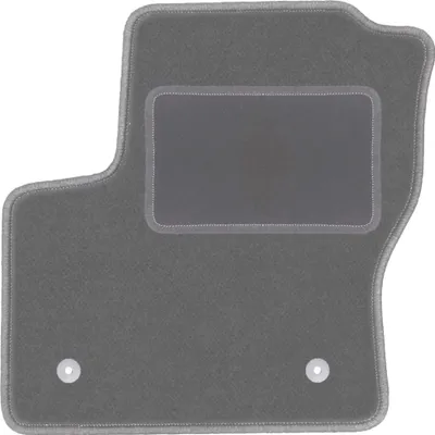 Produktbild von Fahrerfußmatte Velours graphit passend für Ford C-MAX MK2 (2015-2019, Minivan) – mit Befestigungen – passgenau
