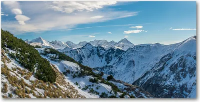 Produktbild von Tulup Glas-Bild -140x70- Wandkunst Dekorative Wand für Küche & Wohnzimmer - Landschaften - Tatra-Gebirge - Blau