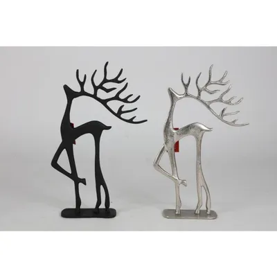 Image de 6x BURI Renne Métal Décoration Christmas Figure Fenêtre Table Avent Hiver