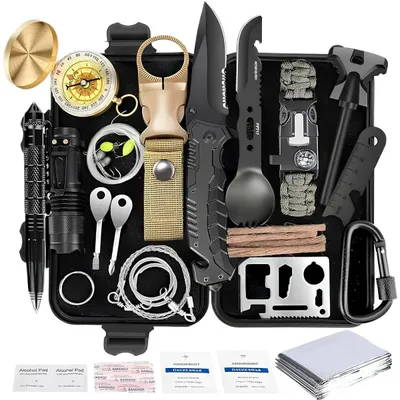 Image de Kit de Survie STS006 - Équipement Compact et Pratique pour Aventures Extérieures KP40382
