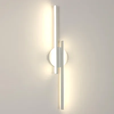 LED-Wandleuchte 24W, 4500K, 60cm, modern, weiß, Acryl, Aluminium