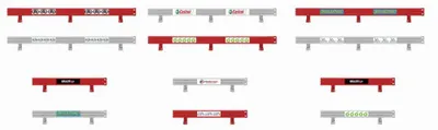 Productafbeelding van Leerstengset 1:32 voor modelracebanen, 12-delig, inclusief stickers