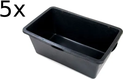 Produktbild von 5x Grüner Jan Mörtelkasten 60 L Mörtelkübel Mörtelwanne Baukübel Zementwanne NEU